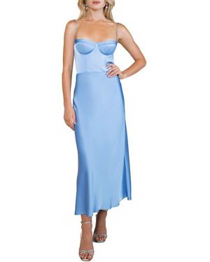 Katie May Flora Seamed Cocktail Dress - Blue