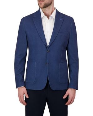 Report Collection Cotton Blend Sport Coat - Blue