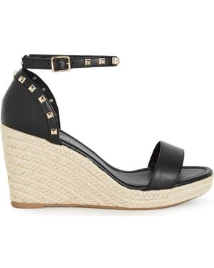 City Chic Electric Espadrille Wedge Sandal - Brown