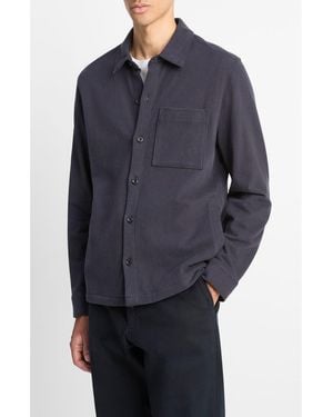Vince Sueded Jersey Shirt Jacket - Blue