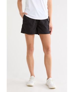 DKNY Drawcord Waist Cotton Shorts - Black