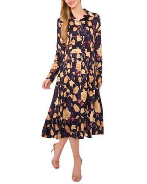 Ted Baker Floral Print Pleated Skirt Dress - Multicolor
