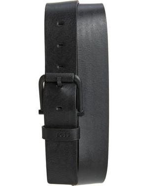 BOSS Jax Leather Belt - Gray