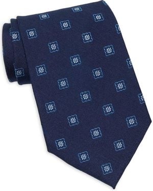 Brooks Brothers Oxford Flower Dot Tie - Blue