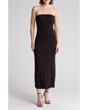 Go Couture Strapless Maxi Dress - Black