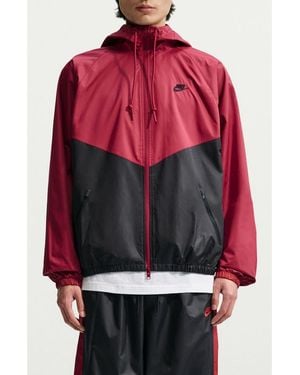Nike Windrunner Hooded Lined Jacket - Red