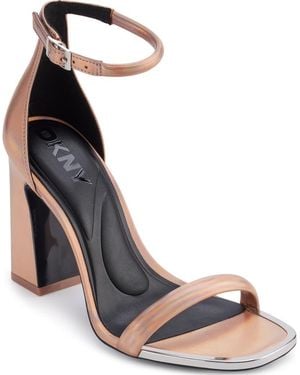 DKNY K4497313 Logo Manmade Ankle Strap - Metallic