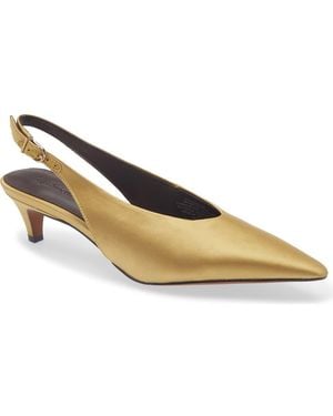 Madewell Emilie Slingback Satin Pump - Metallic