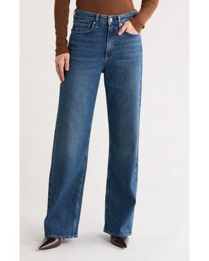 Rag & Bone Lori Mid Rise Wide Leg Jeans - Blue