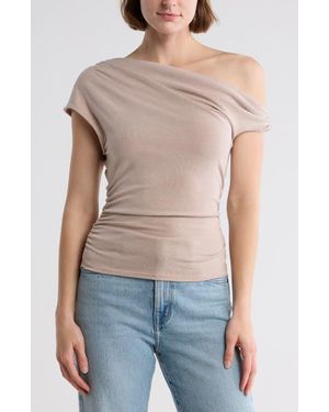 Lush One Shoulder Twist Top - Blue