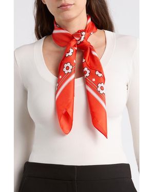 Kate Spade Daisy Dot Silk Square Scarf - Red