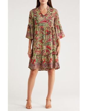 La Fiorentina Short Swing Dress - Brown
