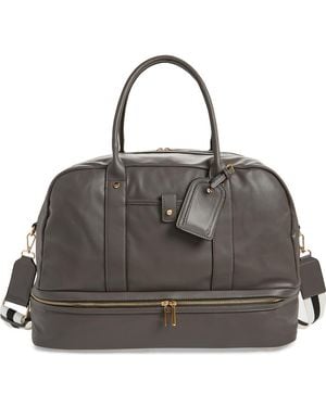MALI + LILI Riley Vegan Leather Weekend Travel Bag - Black