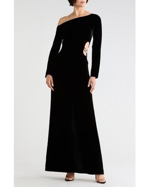 L'Agence Seren Cutout Long Sleeve Maxi Dress - Black