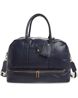 MALI + LILI Riley Vegan Leather Weekend Travel Bag - Blue