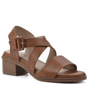 White Mountain Cordovan Heeled Sandal - Brown