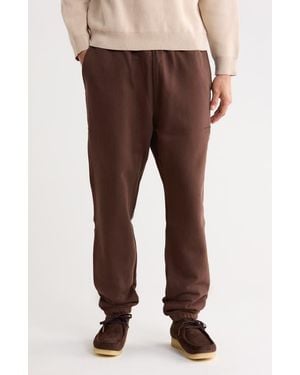 Saint Studio Correre Cotton Fleece Sweatpants - Brown