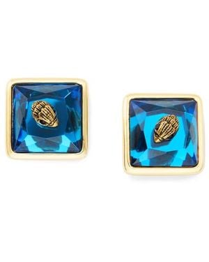 Kurt Geiger Eagle Square Stud Earrings - Blue