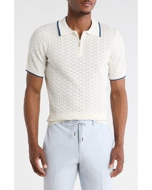 T.R. Premium Slim Fit Polo Sweater - White