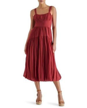 Steve Madden Eartha Sleeveless A-Line Dress - Red