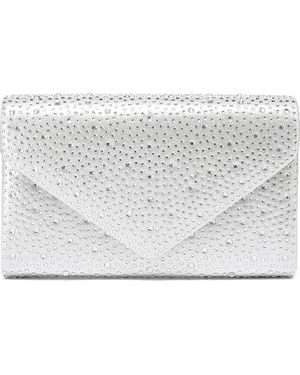Lady Couture Rhinestone Envelope Clutch - Metallic