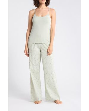 Calvin Klein Camisole Long Pajamas - White