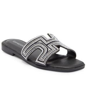 Top Moda Louise Embellished Slide Sandal - Gray