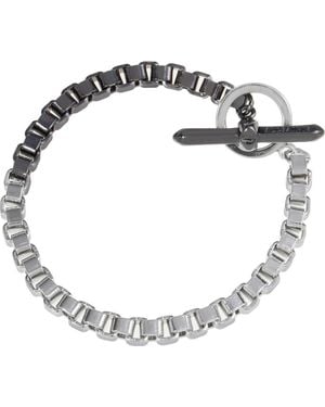 AllSaints Ombré Box Chain Bracelet - Metallic