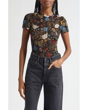 Alice + Olivia Tess Crewneck T-Shirt - Black