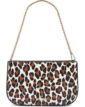 Kate Spade Madison Leopard Spot Pochette Bag - Black