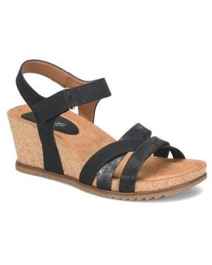EuroSoft Talia Wedge Sandal - Black