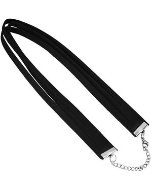 Steeltime Triple Strand Choker Necklace - Black