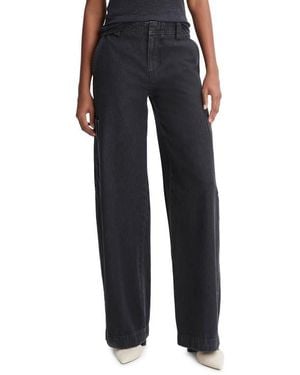 Vince Utility Straight Leg Cargo Jeans - Black
