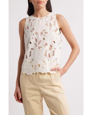 BOSS Berodi Broderie Anglaise Top - Natural