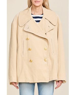 Denimist Oversize Corduroy Peacoat - Natural