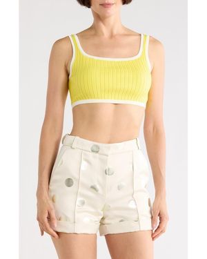 Longchamp Ribbed Bralette - Yellow