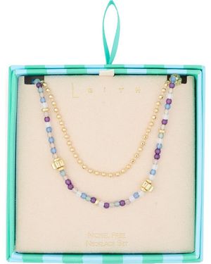 Leith Layered Necklace - Blue