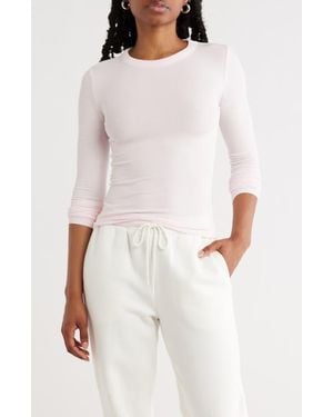 Abound Long Sleeve Rib Knit T-Shirt - White