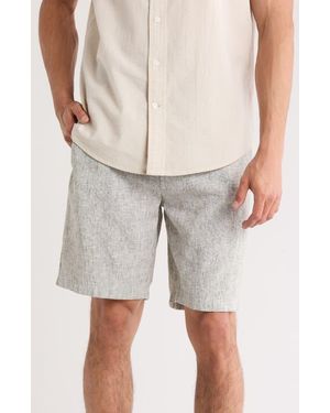 14th & Union Linen & Cotton 8-Inch Shorts - Gray
