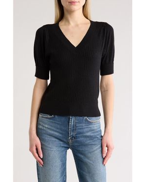 DR2 by Daniel Rainn Pointelle Stitch Sweater - Black