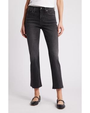 Madewell Kick Out Raw Hem Crop Jeans - Blue