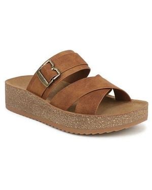 Dr. Scholls Happy Day Wedge Sandal - Brown