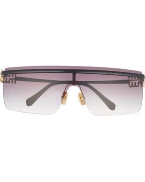 Miu Miu 50Mm Shield Sunglasses - Purple