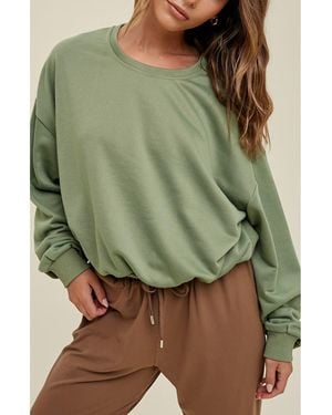 Wishlist French Terry Bubble Sweatshirt - Green