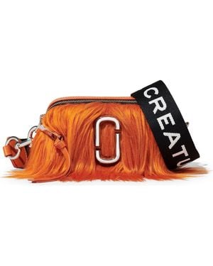 Marc Jacobs Faux Fur Crossbody Flap Bag - Orange