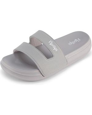 FLOOPI Double Band Slide Sandal - Gray