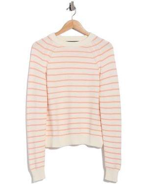 French Connection Mozart Stripe Crewneck Sweater - Natural