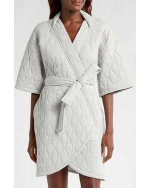 UGG Zellwood Quilted Short Robe - White