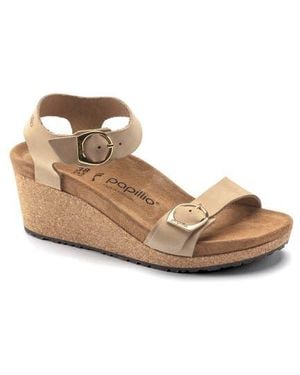 Birkenstock Papillio By Soley Ring Buckle Wedge Sandal - Brown