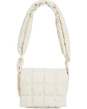 VEE COLLECTIVE Porter Water Repellent Quilted Messenger Crossbody Bag - White